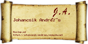 Johancsik András névjegykártya